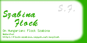 szabina flock business card